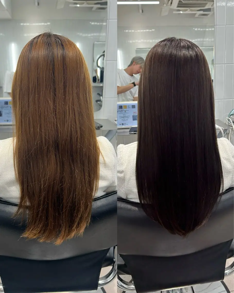 セミロング カラー パーマ ヘアカラー 縮毛矯正 トリートメント 🫧縮毛矯正🫧 髪質改善RIKU🫧のヘアスタイル