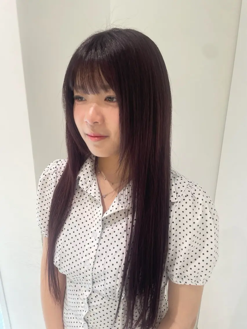 ロング ヘアカラー ネイル🍥カラー / ネモトコハルのヘアスタイル