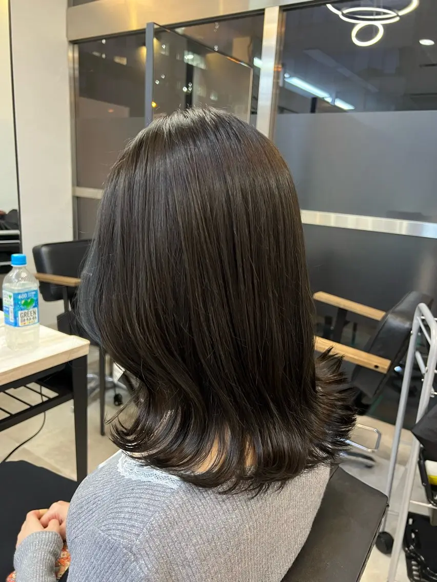 ミディアム カラー 🥀韓国ヘア🥀 宮津真菜のヘアスタイル