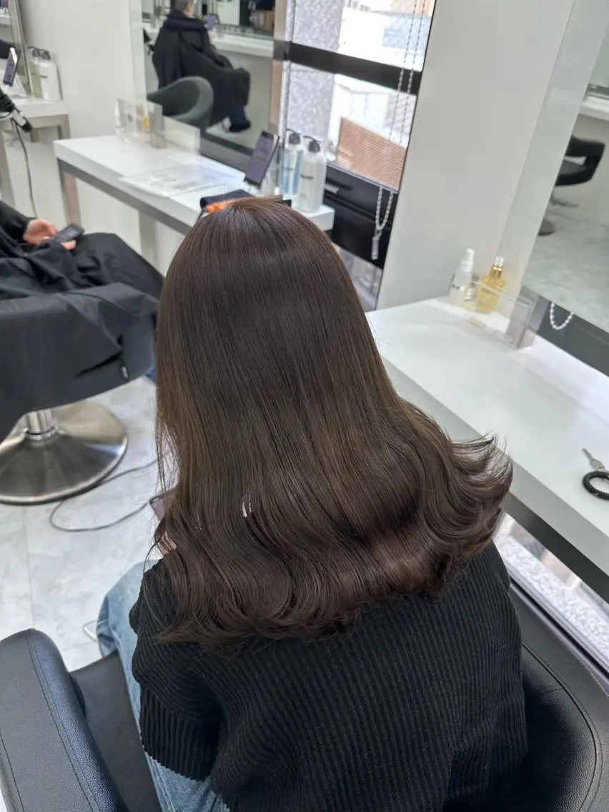 セミロング ヘアカラー トリートメント ヘッドスパ ヘアセット rio🧚🏻♀️ 暖色/グレージュのヘアスタイル