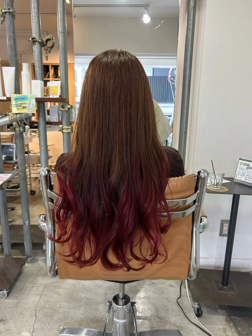 ロング ヘアカラー 🤎指名No.1原宿 表参道coii日向花のヘアスタイル