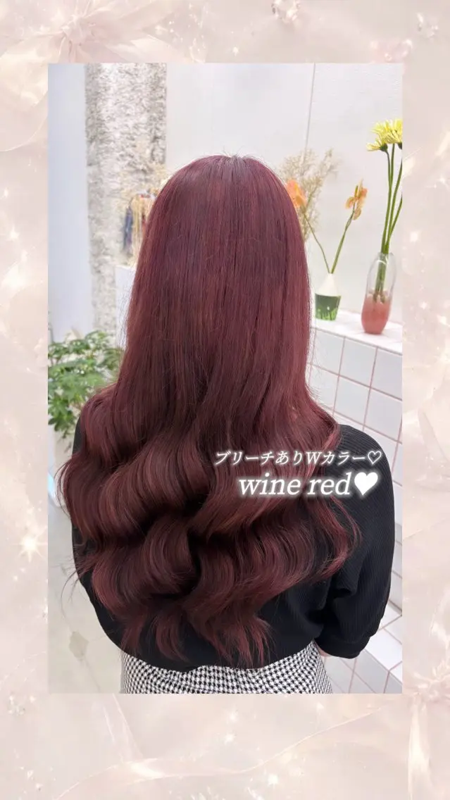 ロング カラー ブリーチ 透明感カラー イルミナカラー レッドカラー ヘアカラー トリートメント ゆうひ🎀艶カラー/ ヘアメ/チョコカラーのヘアスタイル