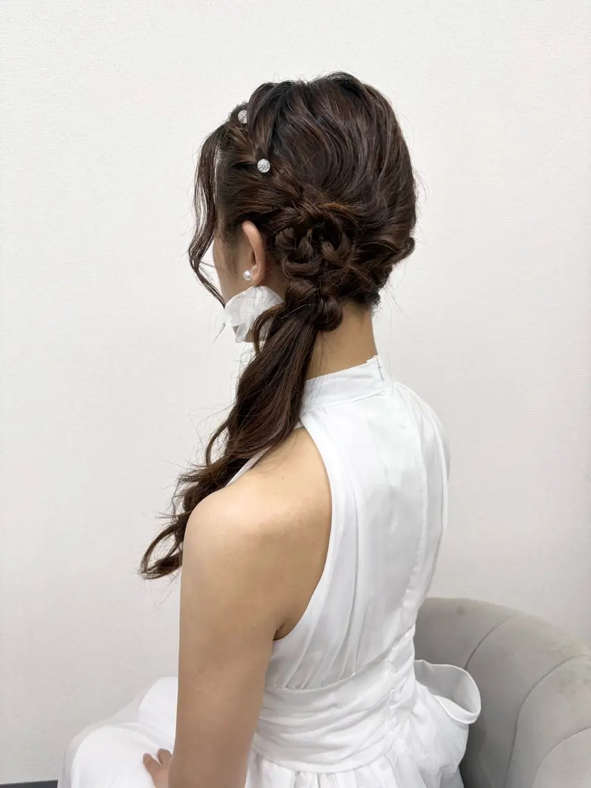 ヘアアレンジ 結婚式・ブライダル ヘアセット ヘアサロン ミカヅキのヘアスタイル