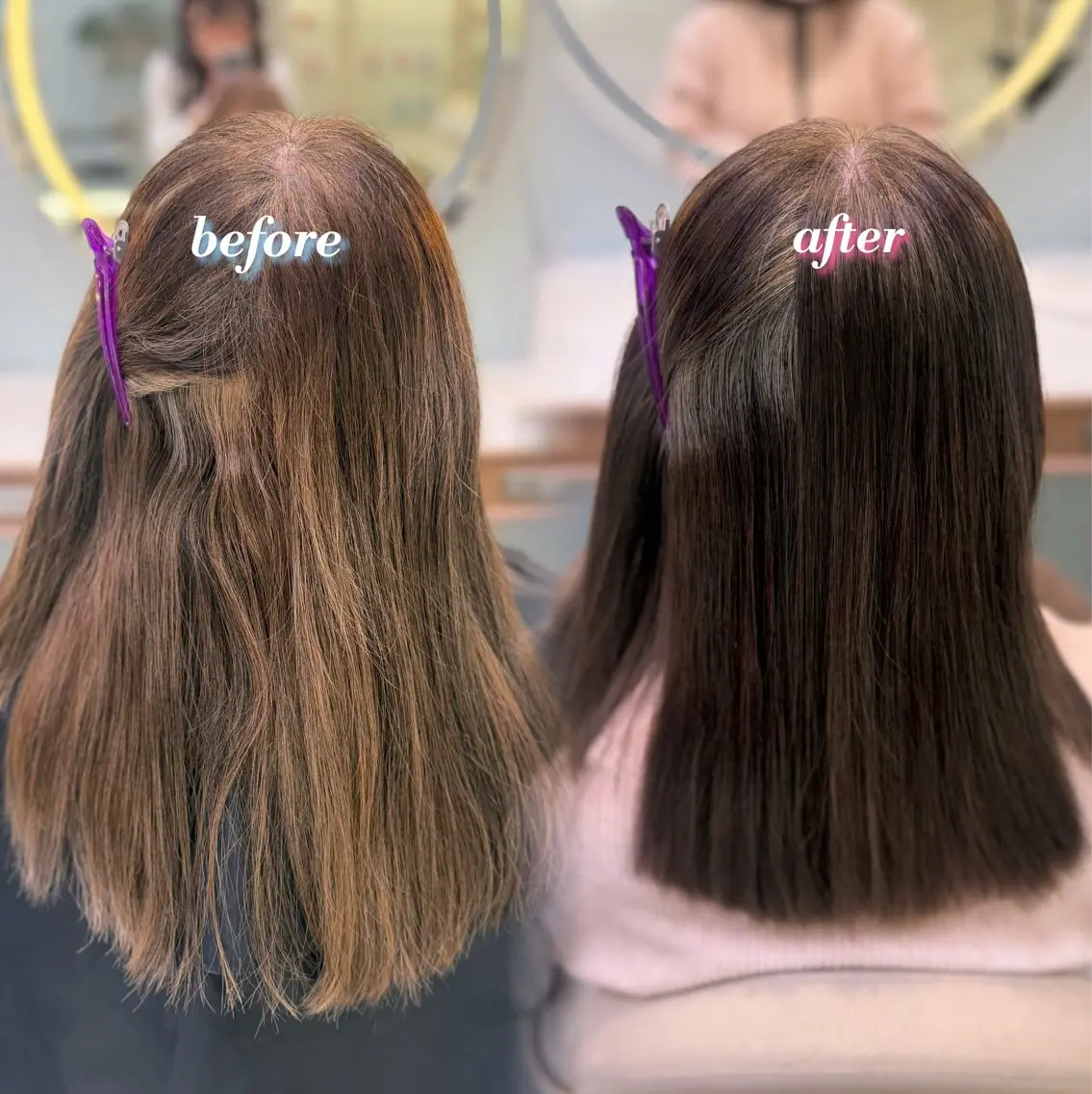 ロング 縮毛矯正 縮毛矯正 暖色⌇﻿縮毛矯正⌇﻿ 𝐀𝐤𝐚𝐫𝐢のヘアスタイル