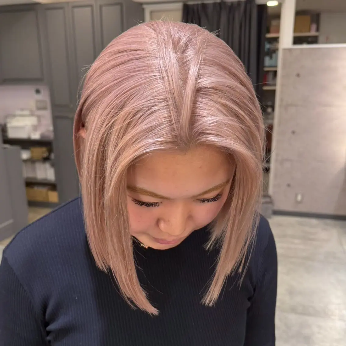 ミディアム 金町美容室 お洒落roomルシアのヘアスタイル