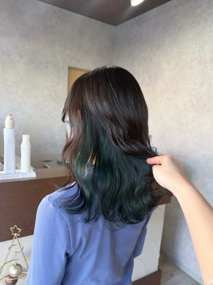 ミディアム カラー カット ヘアカラー トリートメント 村田梨乃/ minim hairのヘアスタイル