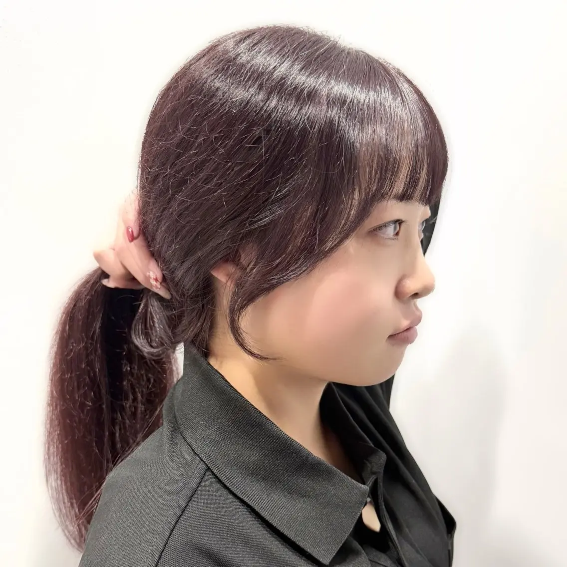 セミロング カット ヘアカラー 🌿透き通るツヤ髪× 縮毛矯正✂︎戸祭　伶のヘアスタイル