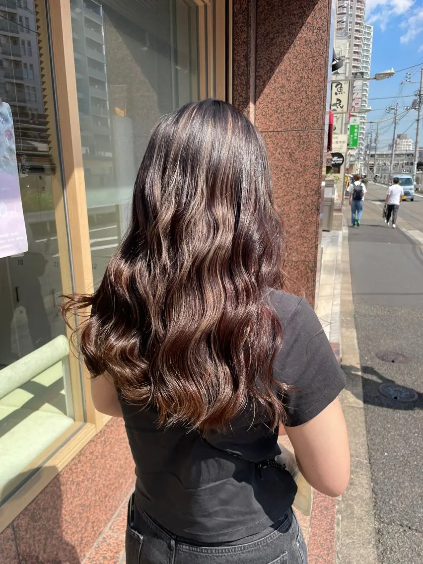 ロング カラー ハイライトカラー 外国人風カラー ハイライト ヘアカラー 髪質改善/Bloss om🌷高橋沙衣のヘアスタイル