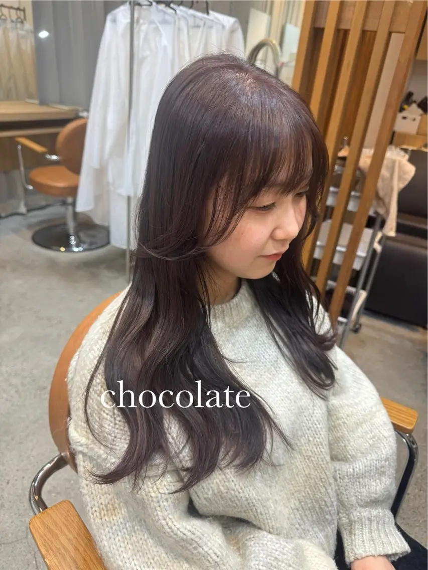 ロング カラー ヘアカラー トリートメント 🧡ボブ/うる艶カラ ー🩵　さくら🌸のヘアスタイル