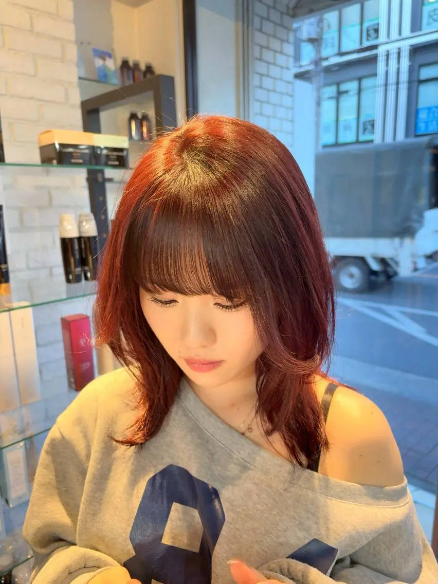 セミロング ヘアカラー トリートメント 熊田 秀佳　川口店のヘアスタイル
