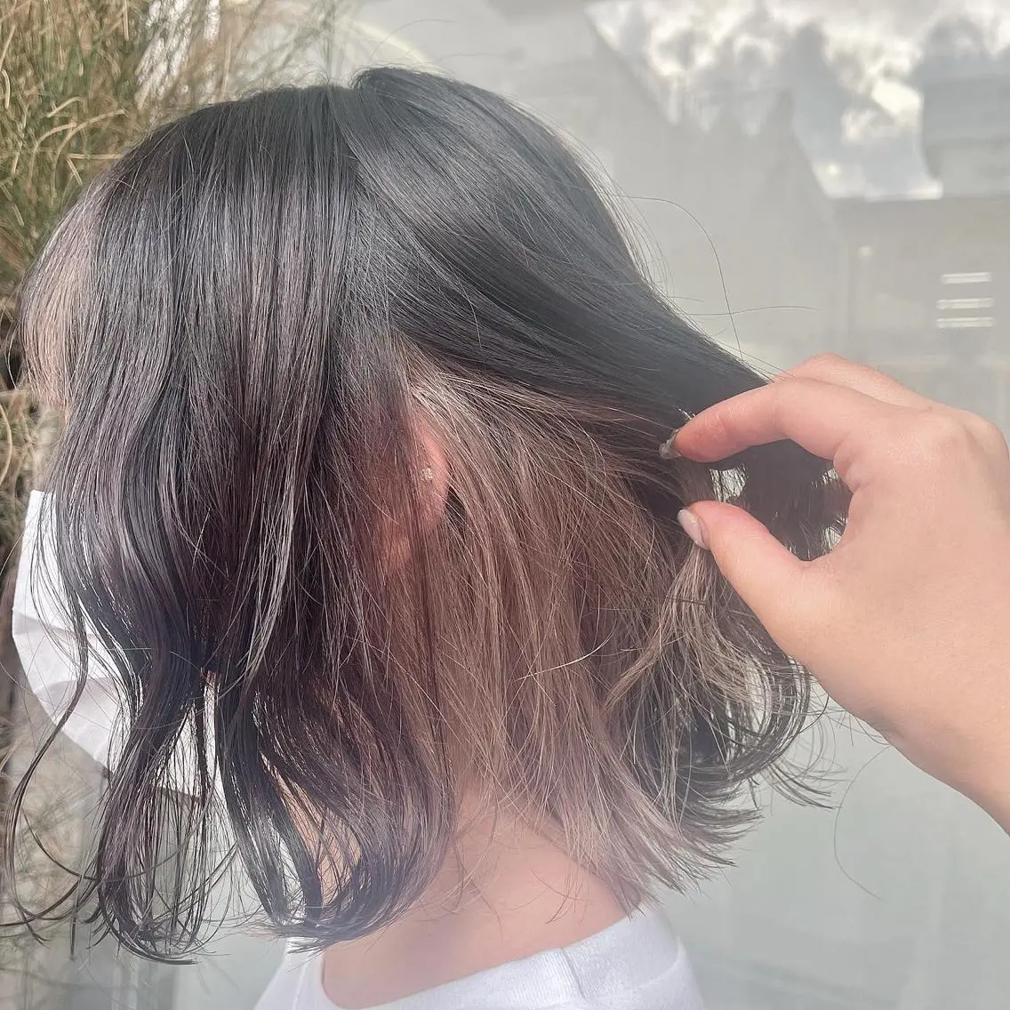 ショート カラー ヘアアレンジ インナーカラー mai🤍縮毛酸性ス トレート/アイリストのヘアスタイル