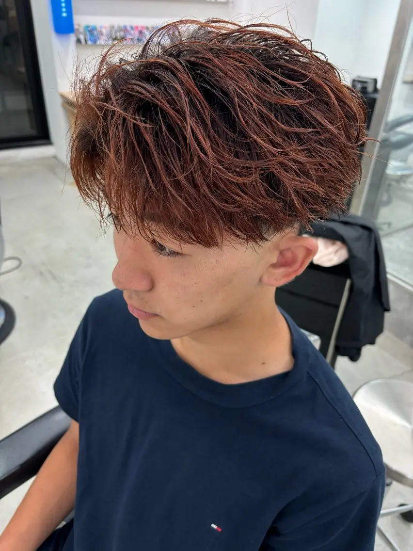 カラー パーマ メンズ カット パーマ 土岐/メンズ専門 パーマ特化美容師🔥のヘアスタイル
