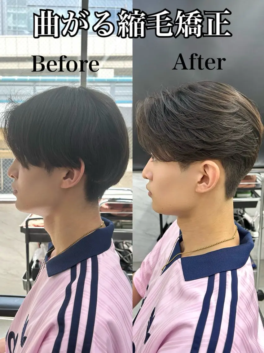 ショート パーマ メンズ カット 縮毛矯正 メンズスタイリスト 前田雄輝のヘアスタイル