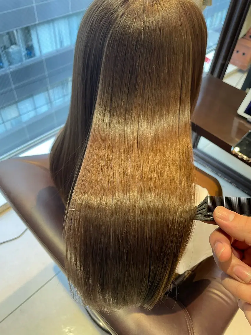 ロング カラー カット ヘアカラー トリートメント 心斎橋 美髪職人　近江のヘアスタイル