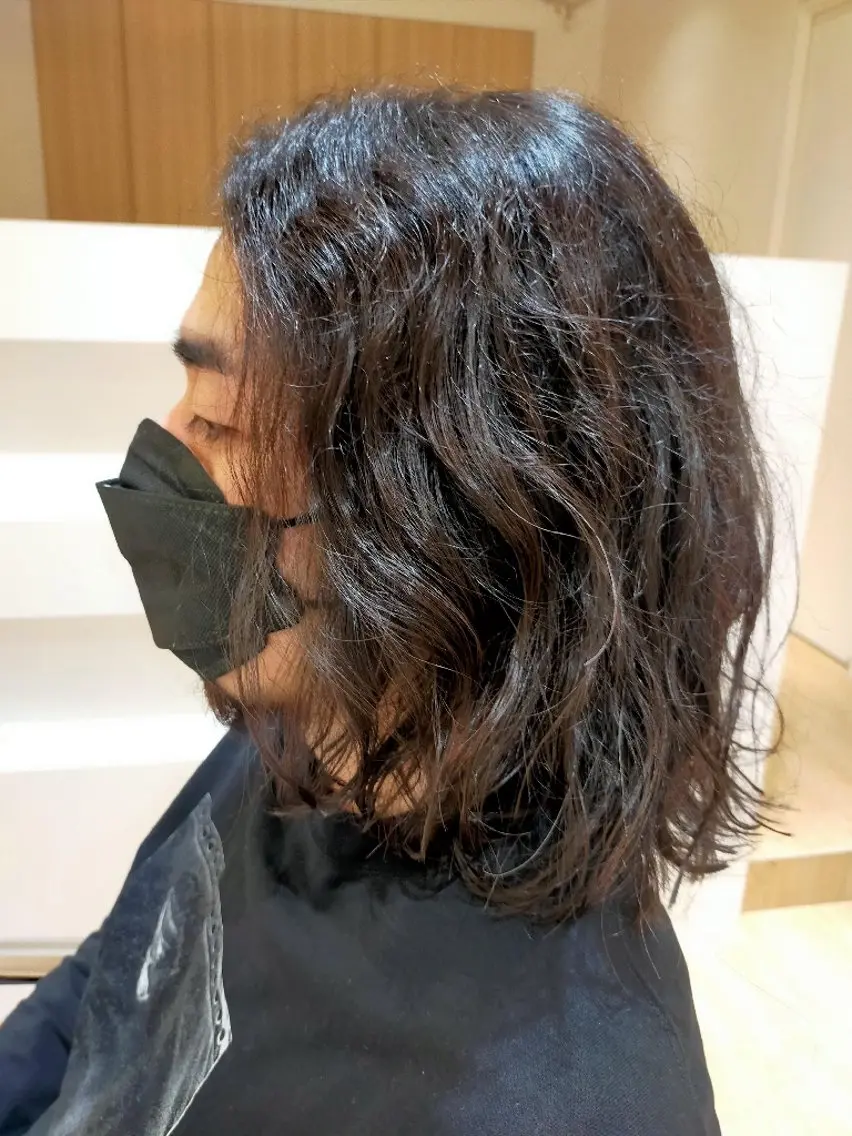 ミディアム メンズ アクツ シズカのヘアスタイル