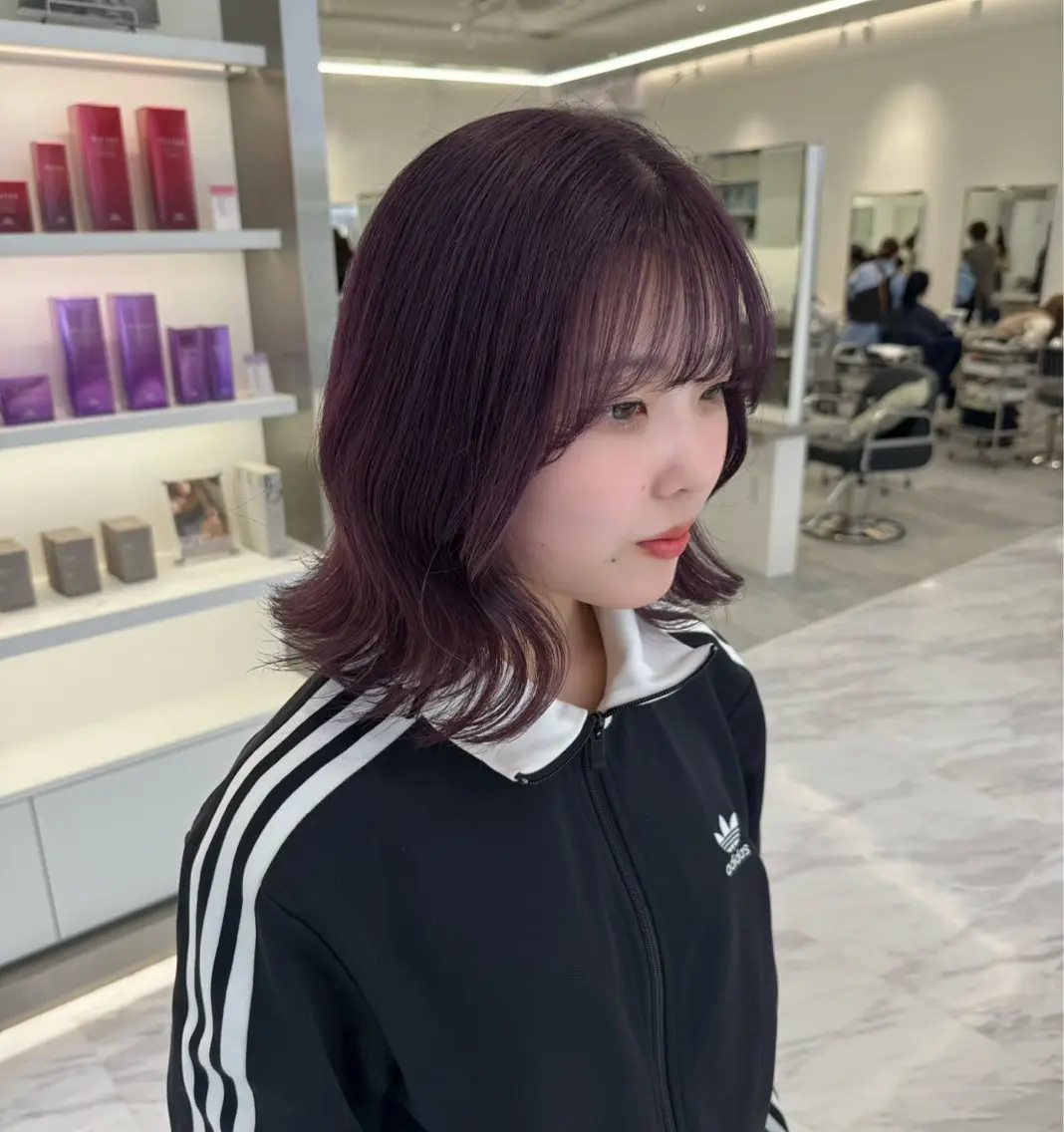ミディアム カラー ヘアカラー ParveMix🍀 藤原愛未のヘアスタイル
