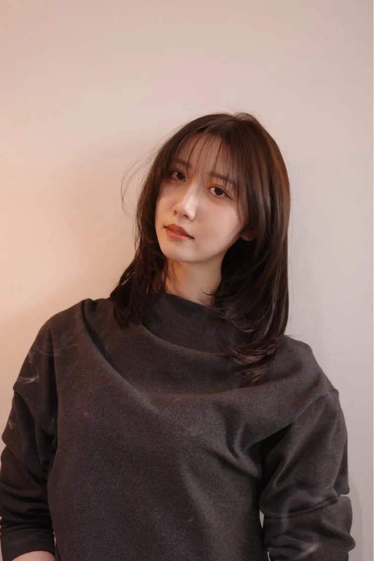 セミロング カラー ヘアアレンジ カット ヘアカラー トリートメント opus 店長大和 レイヤー/赤み消しのヘアスタイル