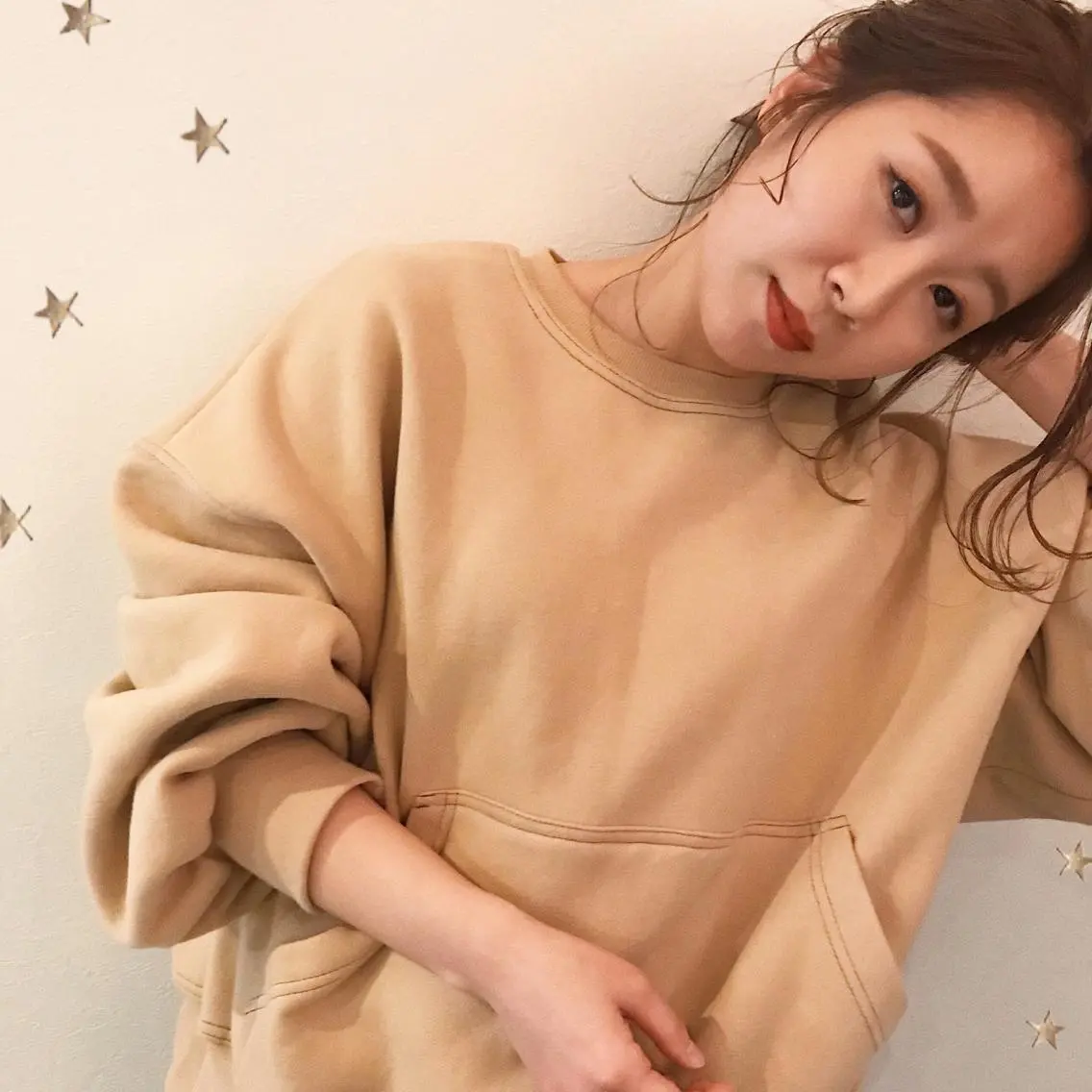 ミディアム カラー ヘアアレンジ 市川 千夏のヘアスタイル