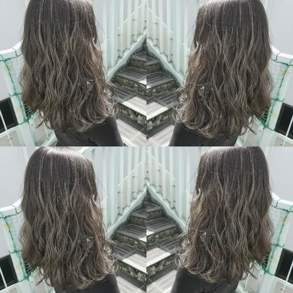 ミディアム ハイライト 今中 小百合のヘアスタイル