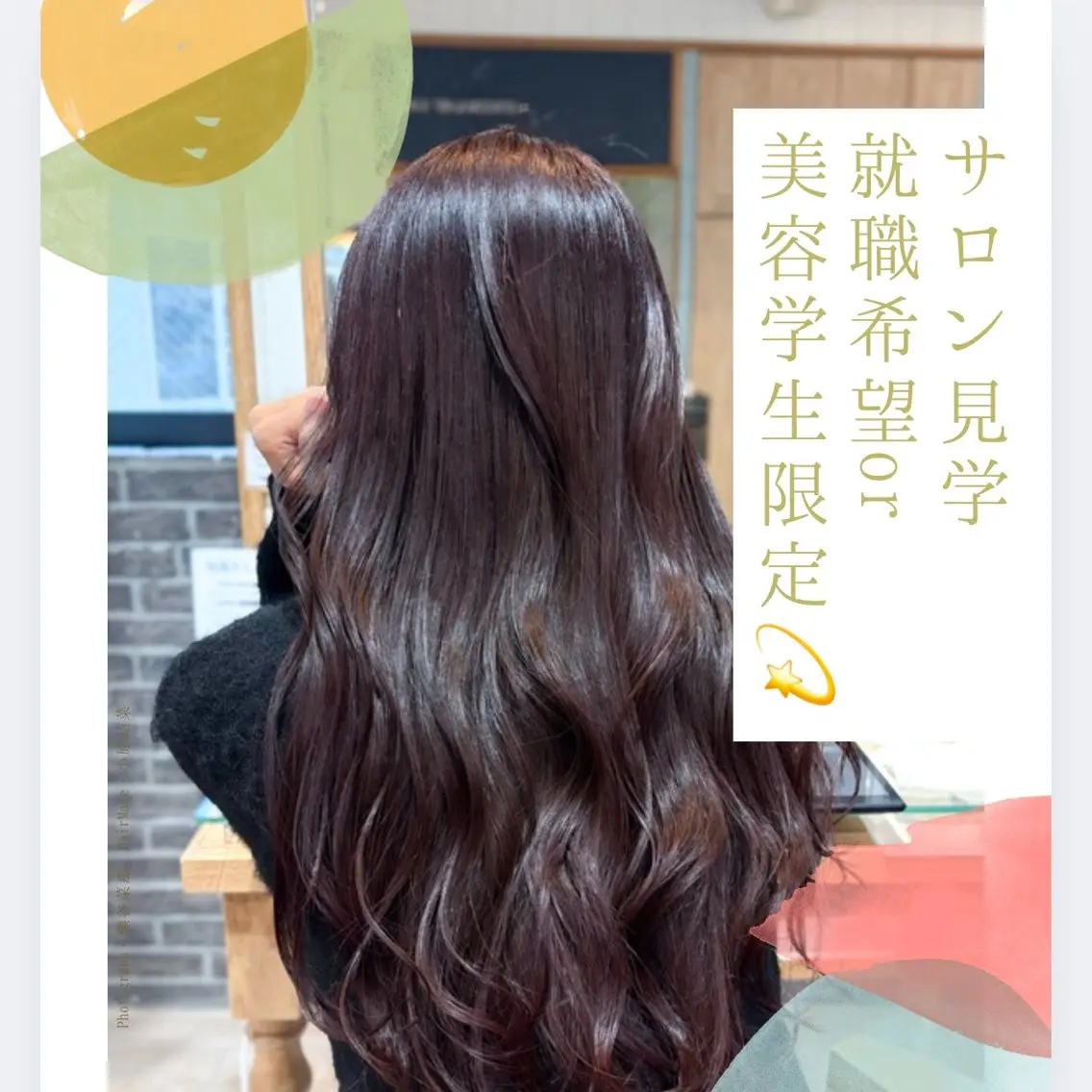 【美容学生🎓限定】就職支援クーポン✨5000円でカットカラートリートメント特別メニュー❗️⚠️補足説明をお読みくださいの写真