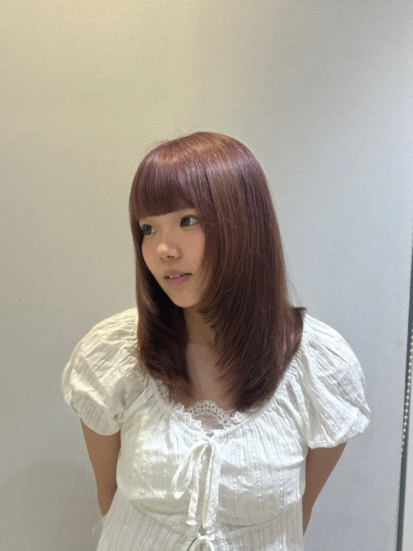セミロング カラー 🎀レイヤーカット/ 𝓡𝓲𝓷🎀のヘアスタイル