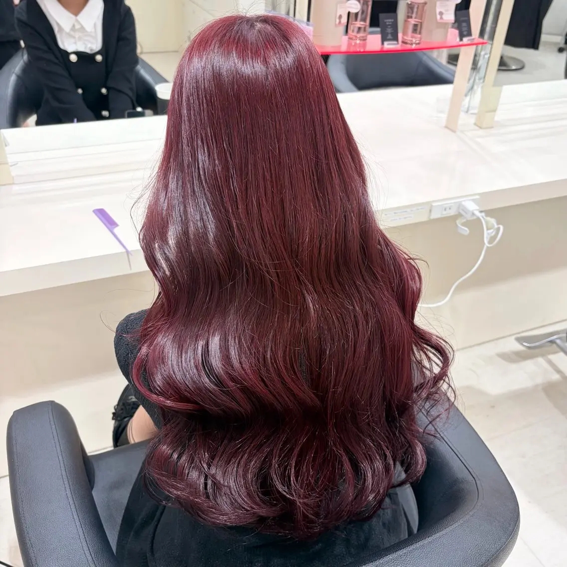カラー ヘアカラー ヘッドスパ ヘアセット 🍒ブリーチなし🍒 暖色🍒YUUNAのヘアスタイル