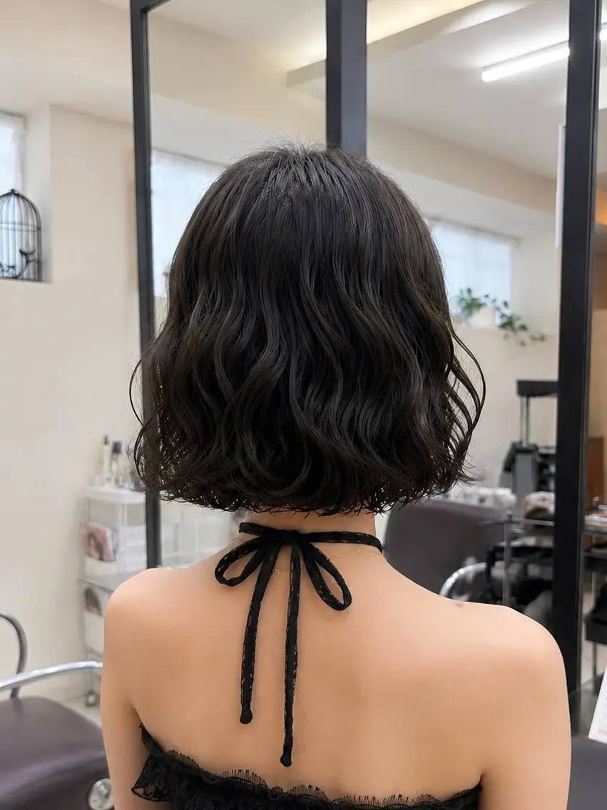 ミディアム カット パーマ 🫧カット¥0/ カノンClanc🫧のヘアスタイル