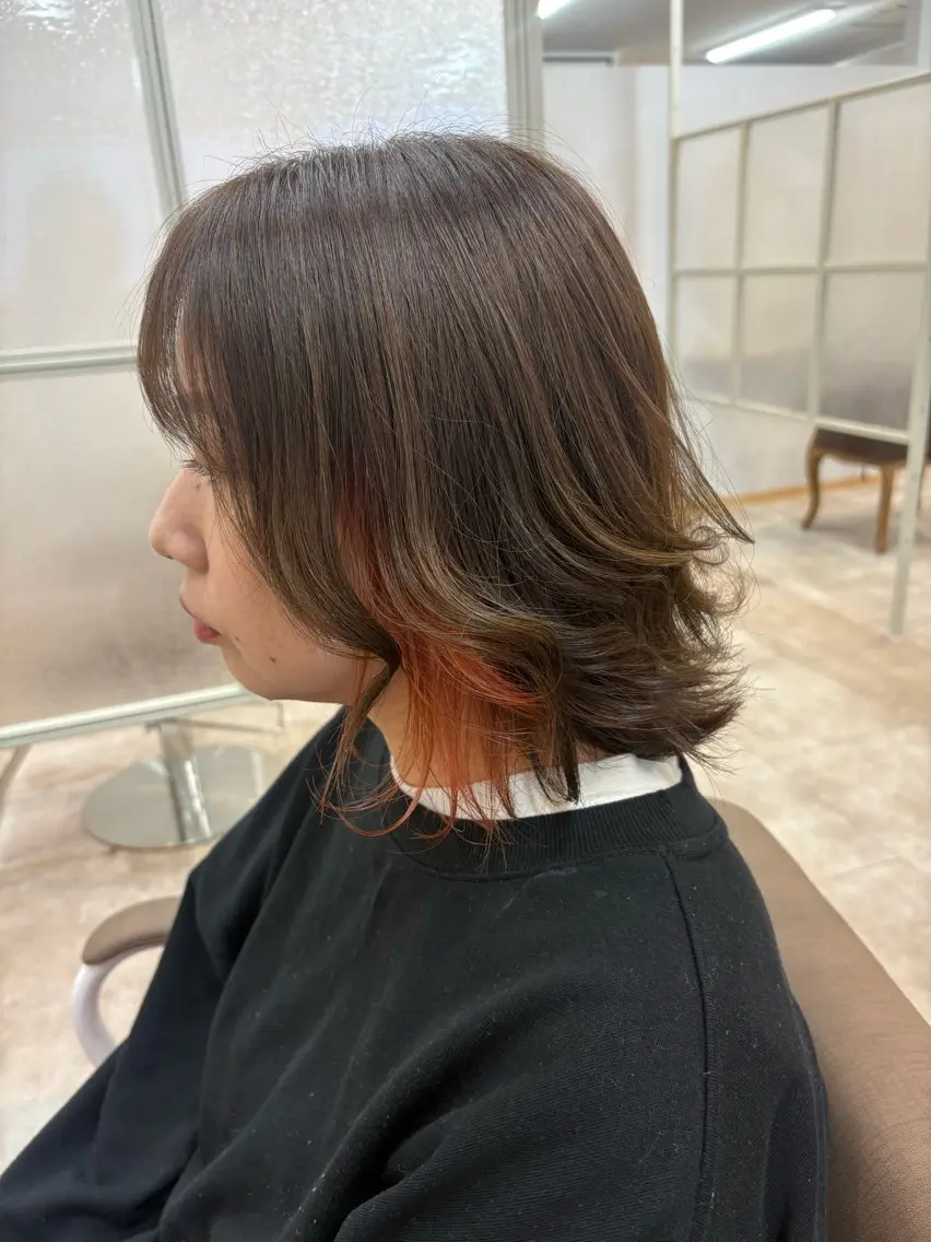 ミディアム カラー カット ヘアカラー TELA HAIR 幕張本郷店 千尋のヘアスタイル