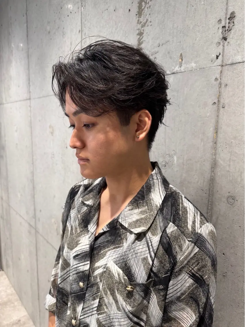 メンズ フェザーパーマ メンズパーマ パーマ 砂川 渉　elima byのヘアスタイル