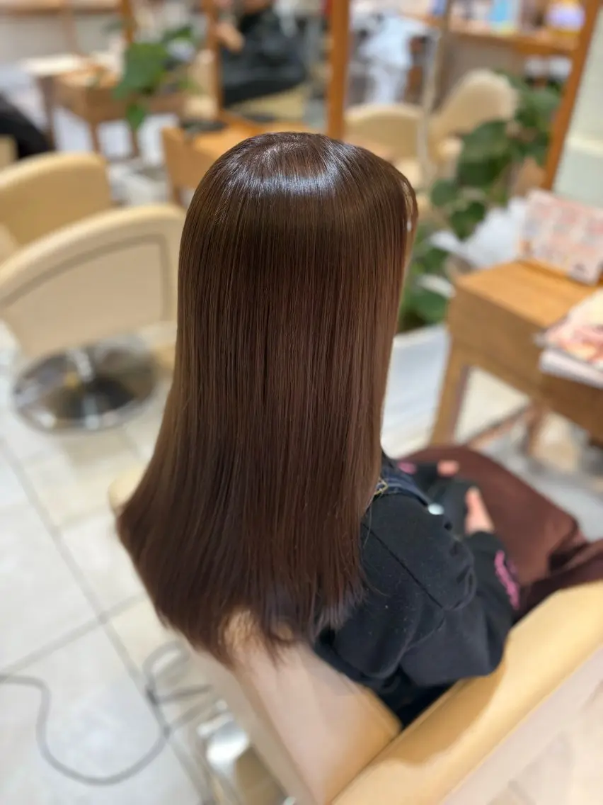 ロング カラー ブラウンカラー preak まりののヘアスタイル