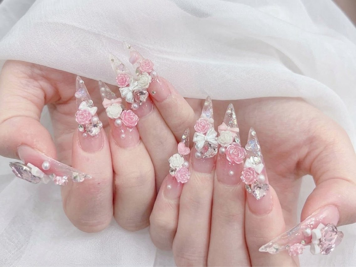 ロング 韓国風ヘア ロング ハンドネイル ハンドケア CHIBI NAIL SALON 船橋のネイルデザイン