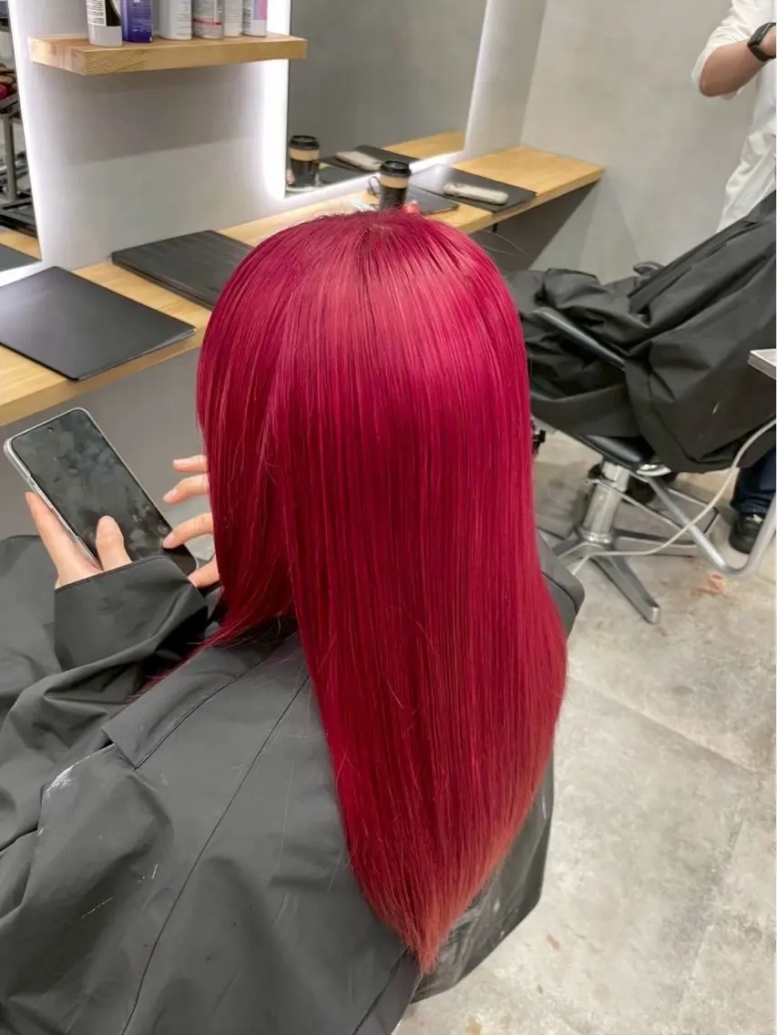 ロング カラー ヘアカラー 🎀HARU/ボブ/ セット/赤み消し🫧のヘアスタイル
