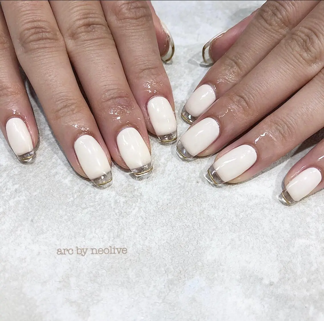 ネイル クリアネイル フレンチネイル rina eye&nailのマツエク・マツパデザイン