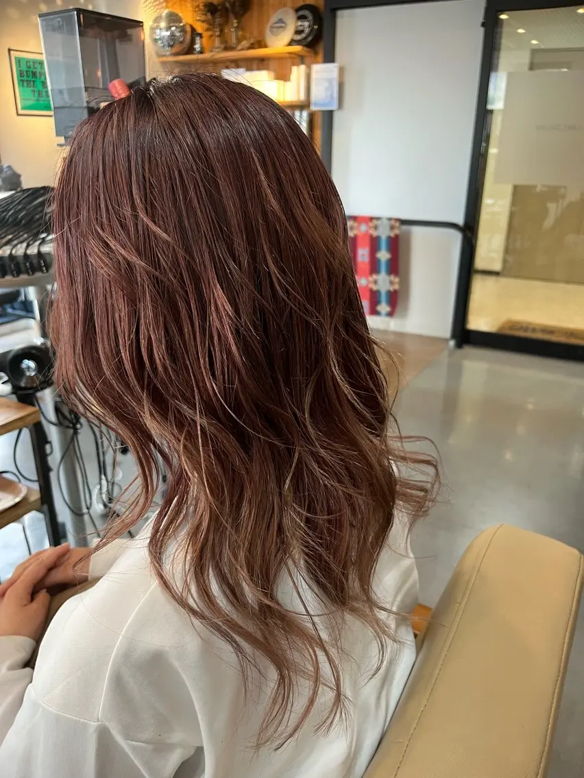 セミロング カット ヘアカラー 阪神西宮★JUNO 川﨑温子のヘアスタイル