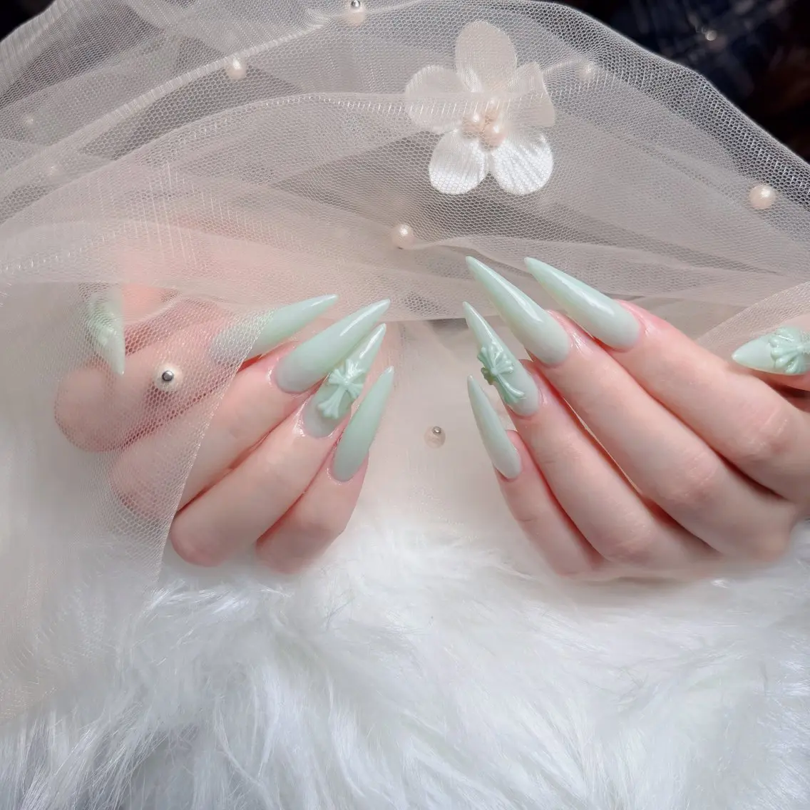 ネイル アートネイル 韓国ネイル 持ち込み ワンホンネイル ハンドネイル Lenie Nail Salonのネイルデザイン