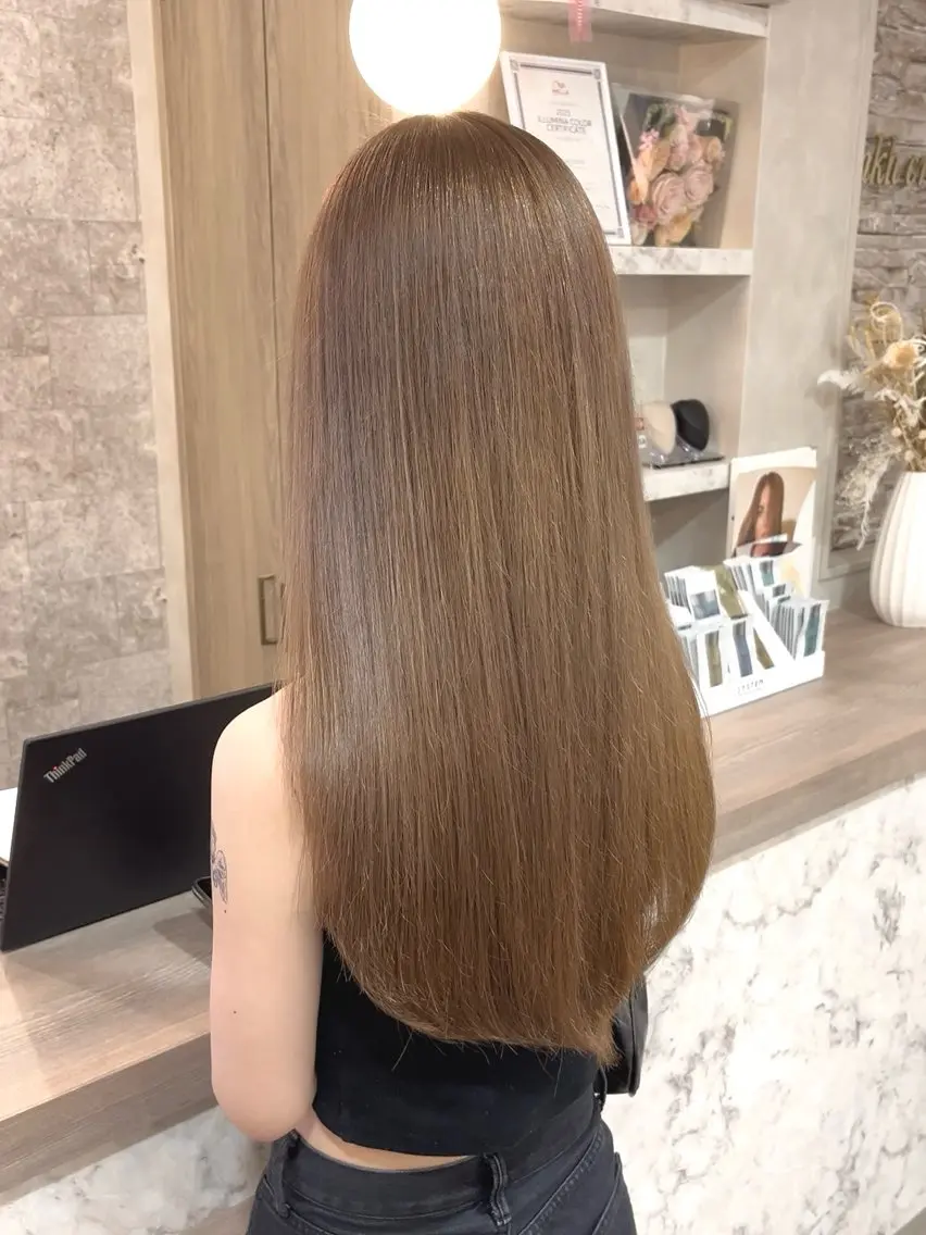 セミロング ヘアカラー トリートメント PSY(サイ)池袋 あいりのヘアスタイル