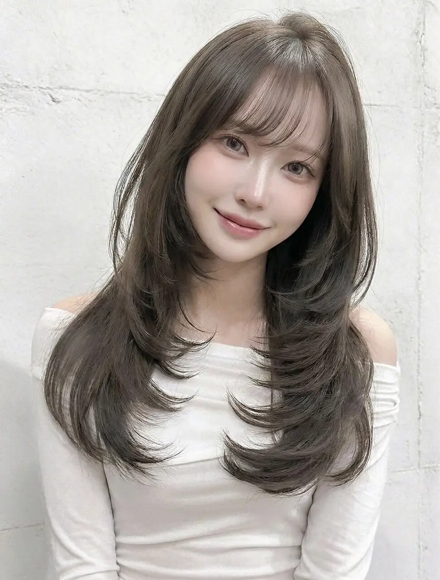 ロング カラー カット ヘアカラー 縮毛矯正 小澤 一稀のヘアスタイル