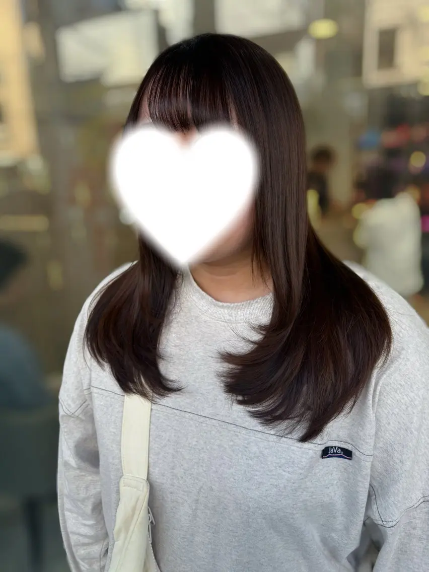 ロング パーマ くせ毛 縮毛矯正 ストレートパーマ カルマ･ニュアンス/ 縮毛/レイヤーaoiのヘアスタイル