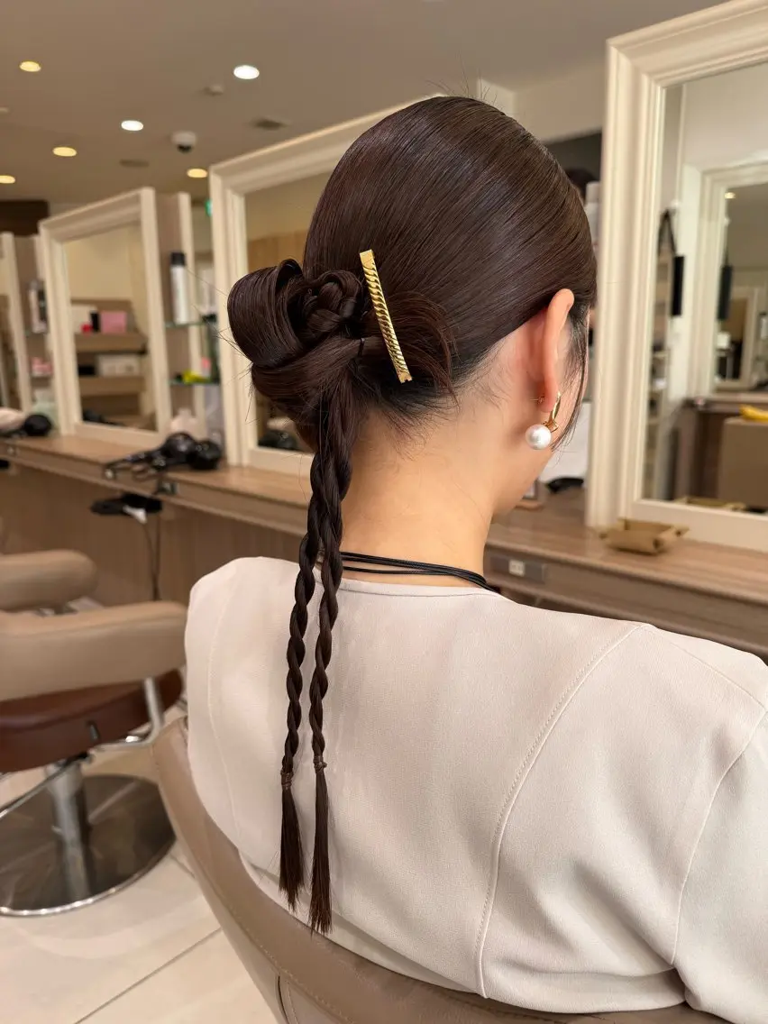 ロング ヘアアレンジ ヘアセット 韓国ヘアメイク🎀/ 縮毛矯正✨山本媛香のヘアスタイル