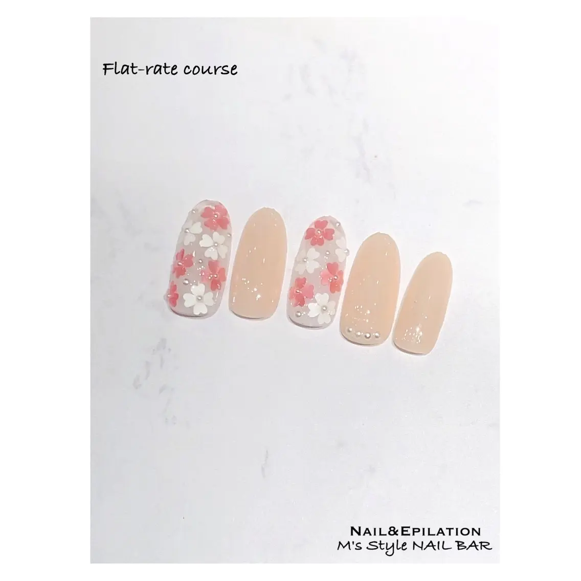 ネイル 成人式 フラワーネイル フットネイル フレンチネイル ジェルネイル ハンドネイル M's Style NAIL BARのネイルデザイン