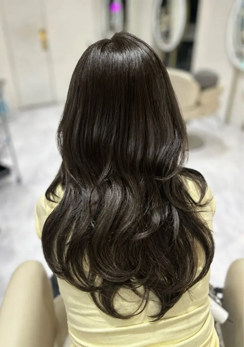ロング カラー ヘアアレンジ ヘアカラー 名駅/艶カラー/ moekaのヘアスタイル