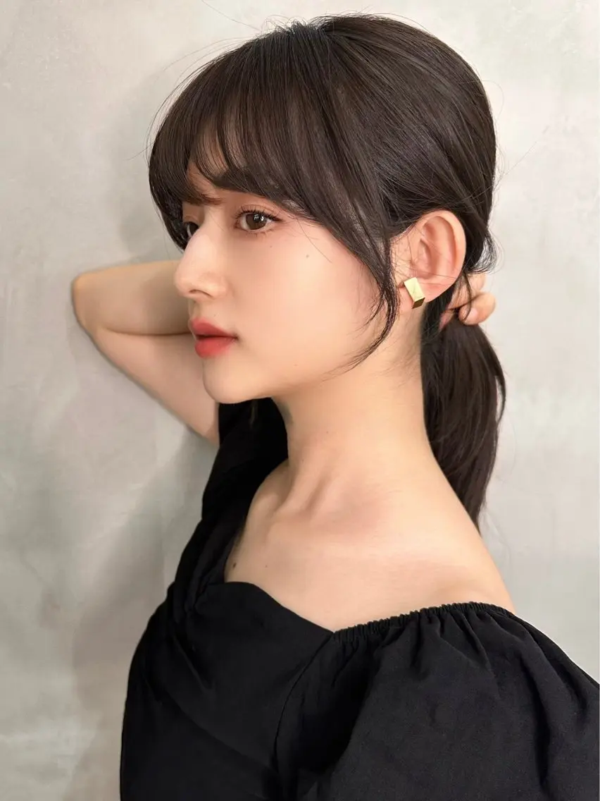 ロング 小顔カット くどうももか 浦和　ショート　ボブのヘアスタイル