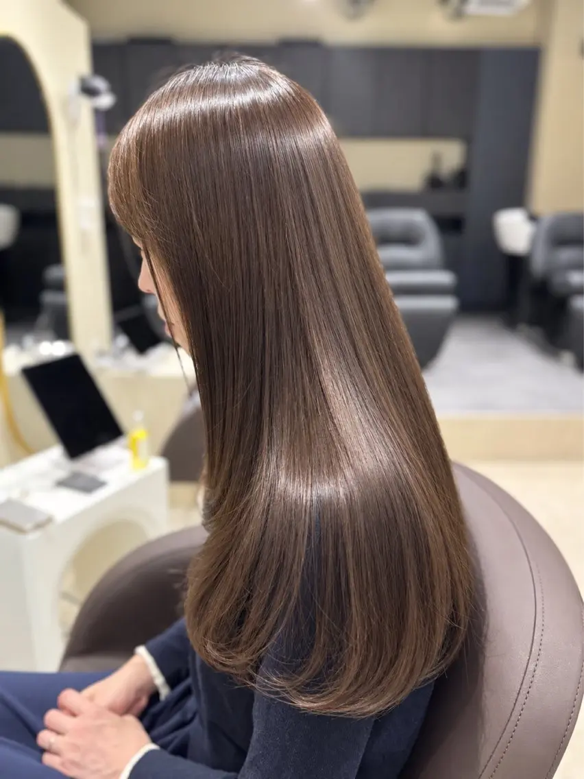 ロング カラー パーマ ヘアアレンジ カット ヘアカラー トリートメント マンツーマン美容師/ 艶髪/YUKAのヘアスタイル