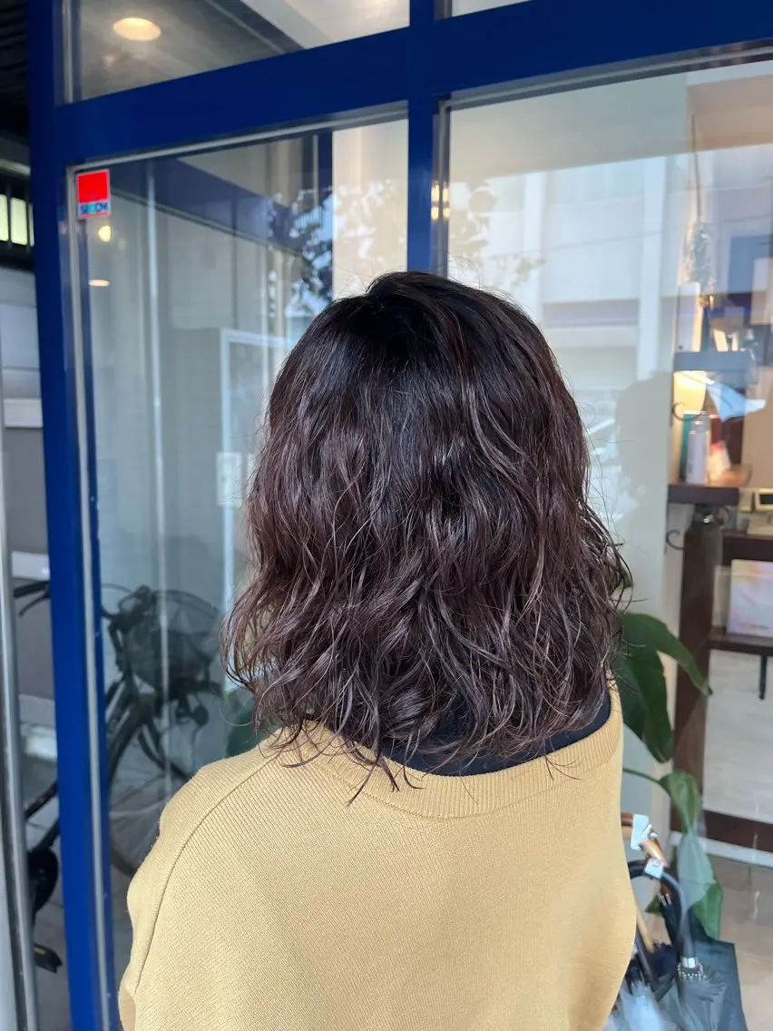 ミディアム カラー ヘアカラー 大人透明感艶カラー 寺田稜のヘアスタイル