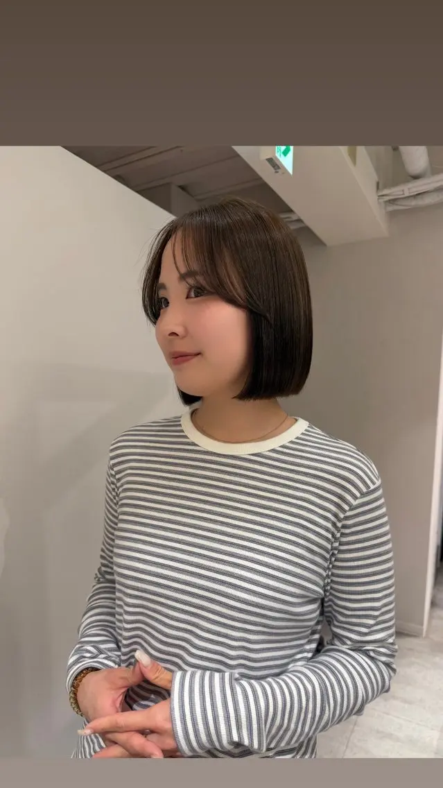 ショート カラー グレージュ オリーブグレージュ オリーブグレー ボブ ニュアンスパーマ /ボブパーマriseのヘアスタイル