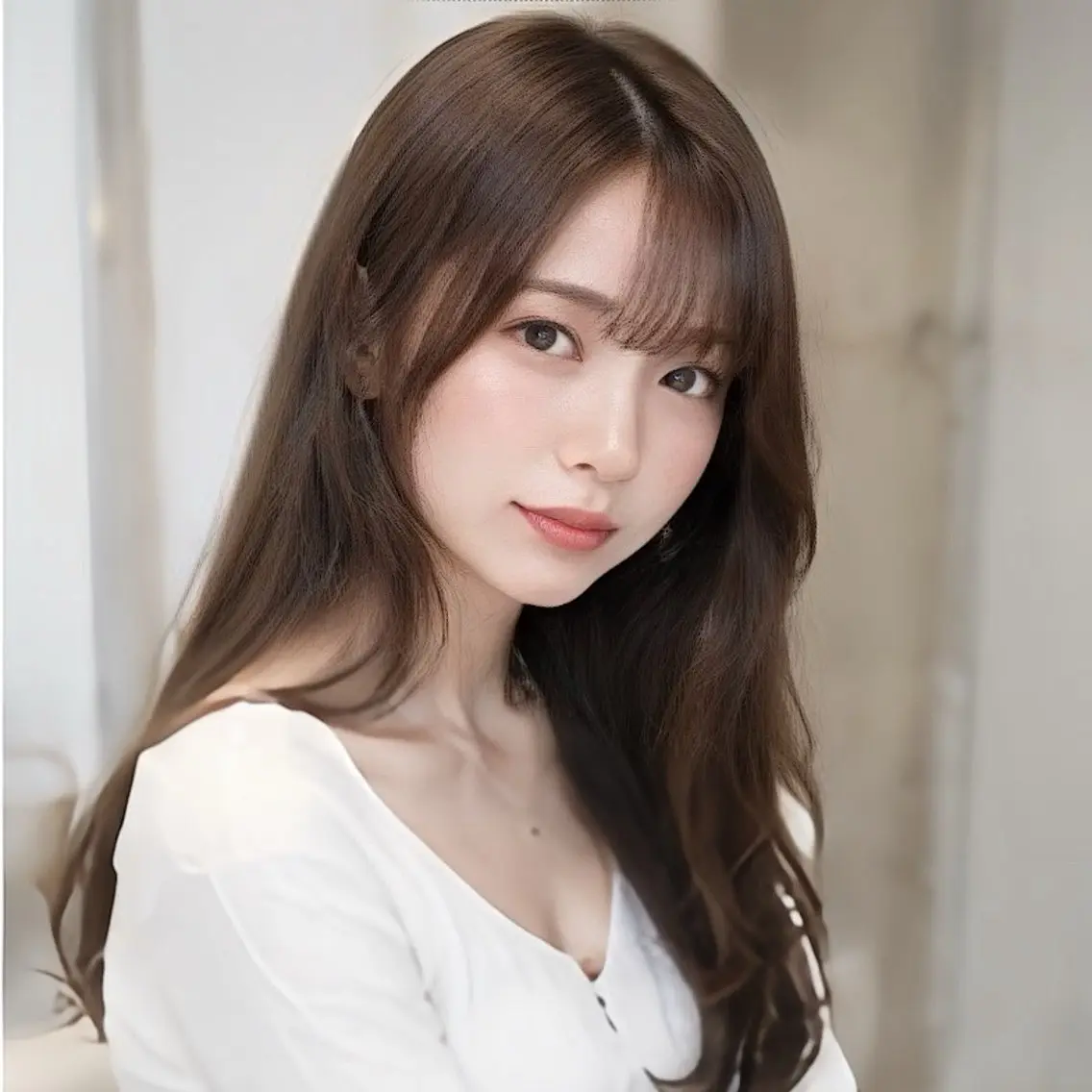 ロング カラー カット ヘアカラー 池袋/前髪/顔周り 🎀髪質改善おばかんのヘアスタイル