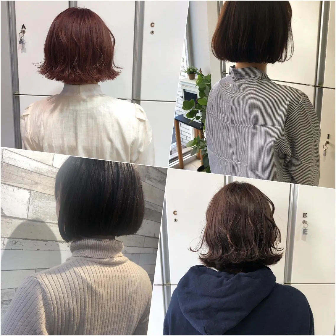 ショート ヘアアレンジ 切りっぱなしボブ ボブ レイヤー/顔まわり カット/地毛風カラーのヘアスタイル