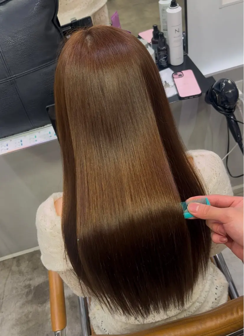 ロング カラー ブラウンカラー ヘアカラー 遠峯 海晴のヘアスタイル