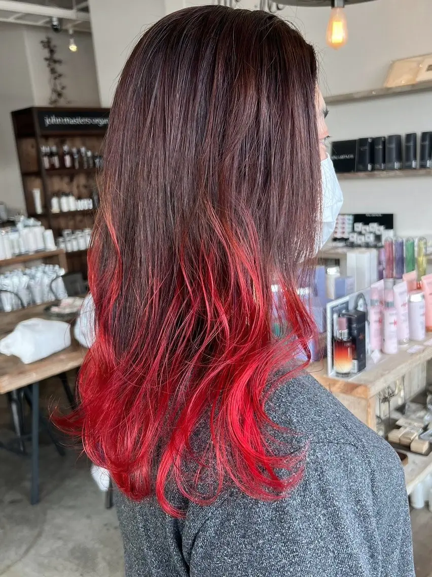ロング カット ヘアカラー トリートメント 岸下 理緒のヘアスタイル