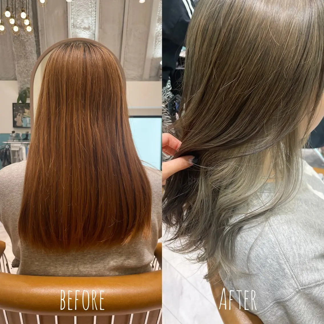 ロング カラー ヘアカラー トリートメント 🍎大人可愛い小顔 ボブ🍏shioのヘアスタイル